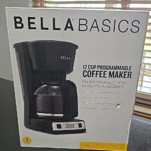 Abella Basics Black 12-Cup Programmable Coffee Maker